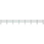 vidaXL Schuttingpaneel met palen ijzer 1212x80 cm groen, Verzenden, Nieuw