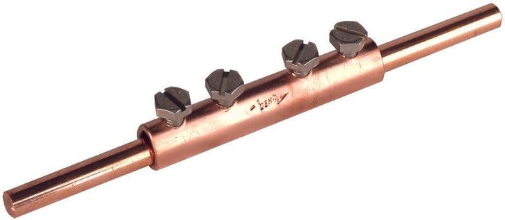 Dehn koperen verbindingsmof voor 8mm staaf met 4 M6x8mm, Doe-het-zelf en Bouw, Elektriciteit en Kabels, Verzenden