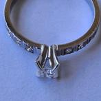 Bague - 18 carats Or blanc Diamant (Naturelle) - Diamant, Handtassen en Accessoires, Ringen, Nieuw