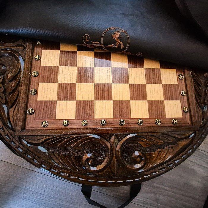 Handle Brand - Schaakspel - Hout, verguld brons, Antiek en Kunst, Curiosa en Brocante