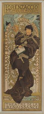 Alphonse Mucha (1860-1939) - Lorenzaccio (Sarah Bernhardt), Antiquités & Art