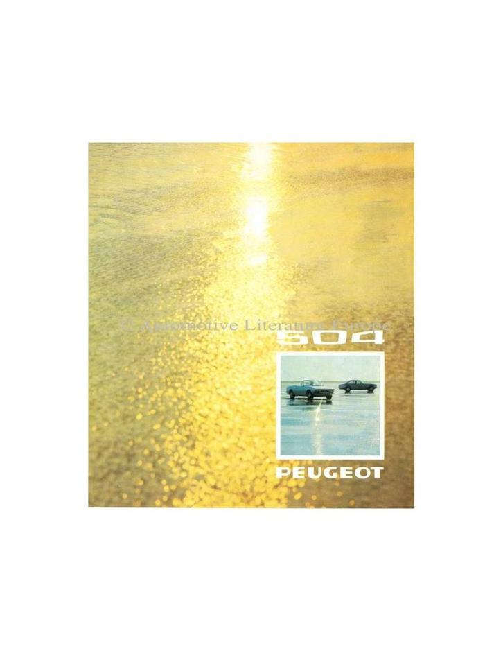 1974 PEUGEOT 504 BROCHURE NEDERLANDS, Boeken, Auto's | Folders en Tijdschriften, Ophalen of Verzenden