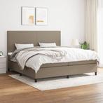 vidaXL Sommier à lattes de lit avec matelas Taupe, Maison & Meubles, Verzenden, Neuf