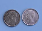 Belgique. 2 Francs 1909 en 1911 Uitzonderlijke Kwaliteit, Postzegels en Munten
