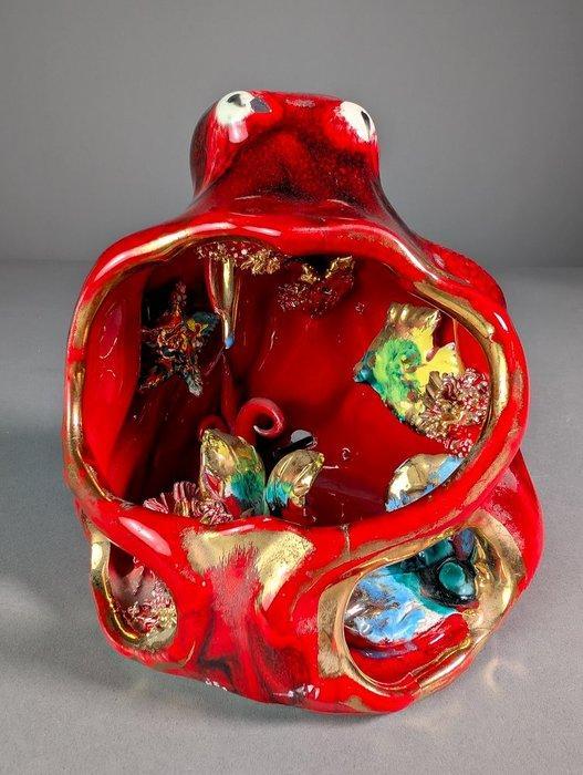 Lamp - Keramiek - Vintage Vallauris keramische schelpenlamp, Antiek en Kunst, Curiosa en Brocante