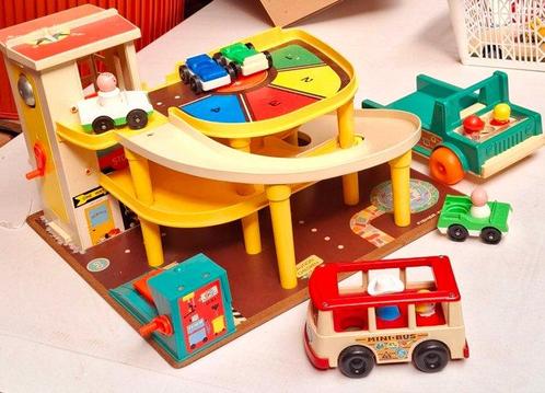 Fisher-Price - Speelgoed Garage met autootjes en poppetjes -, Antiek en Kunst, Antiek | Overige Antiek