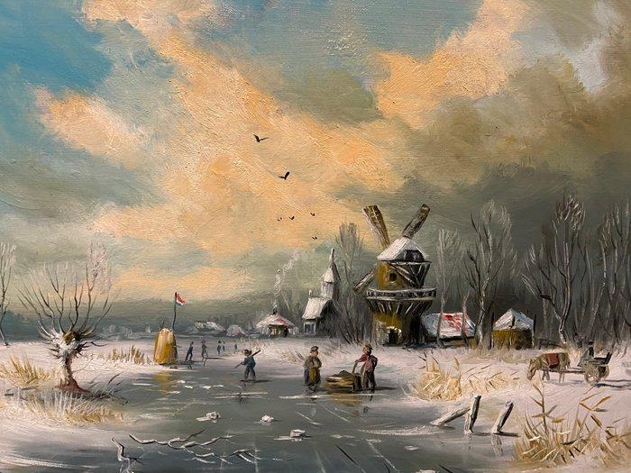 henk poeder - Wintergezicht, Antiek en Kunst, Kunst | Schilderijen | Modern