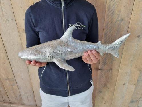 Statue, Silver Shark 41cm - 13 cm - Résine, Antiek en Kunst, Kunst | Designobjecten
