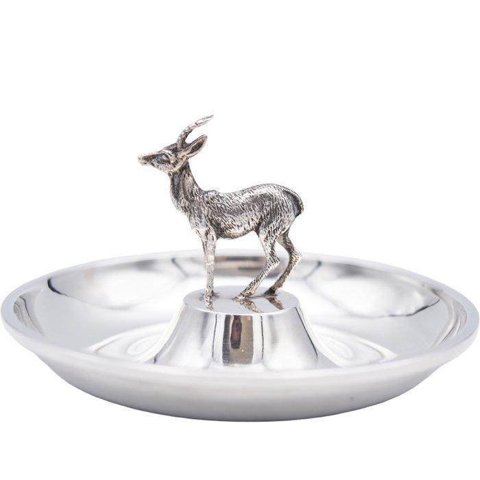 Dienblad - hert - .925 zilver, Antiek en Kunst, Antiek | Zilver en Goud