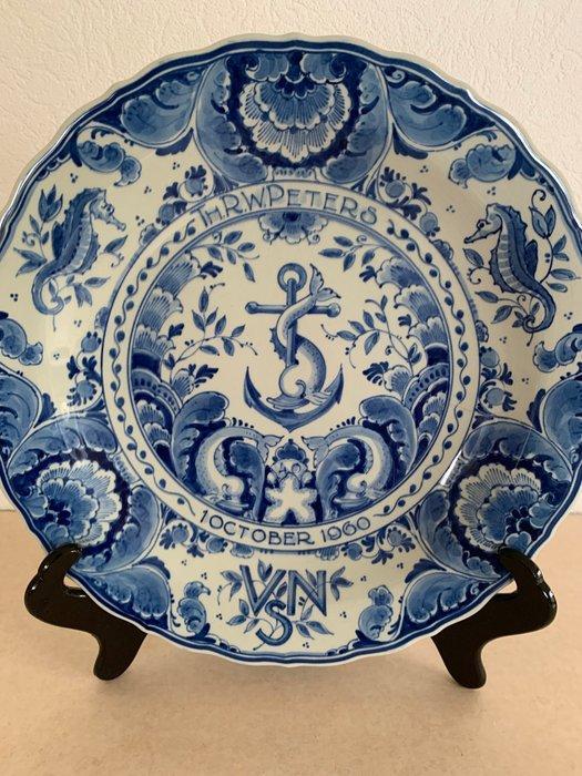 De Porceleyne Fles, Delft - Bord - Aardewerk - Bord, Antiek en Kunst, Antiek | Glaswerk en Kristal