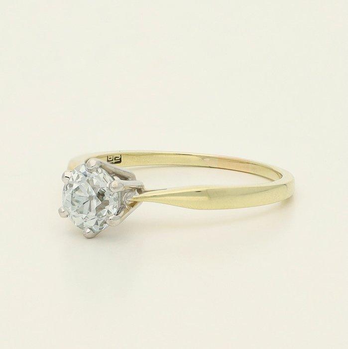 Ring - 14 karaat Geel goud, Witgoud - 0.64ct. tw. Diamant, Handtassen en Accessoires, Ringen