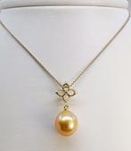 Hanger 11x12mm Deep Golden South Sea Pearl Drop - 14 kt.