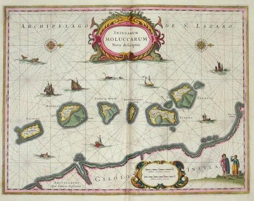 Indonésie - Îles Moluques; Hondius / Janssonius - Insularum, Livres, Atlas & Cartes géographiques