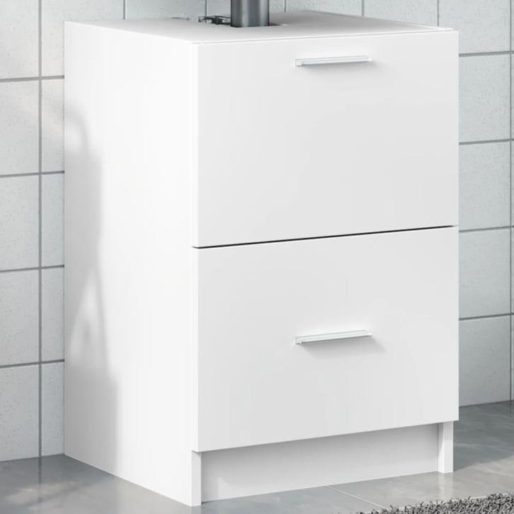 vidaXL Wastafelkast 40x37x59 cm bewerkt hout wit, Huis en Inrichting, Badkamer | Badkamermeubels, Nieuw, Verzenden