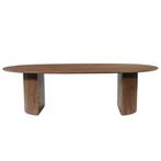 Mangohouten Eettafel Maeve 240x110 cm Walnoot, Huis en Inrichting, Tafels | Eettafels, Verzenden, Nieuw, Industriële meubels, Overige vormen