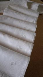 Servet (9) - 52 cm - 52 cm - Monogramma MG, Antiek en Kunst