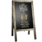 Krijtstoepbord Timber Old Grey 46x80 cm, Zakelijke goederen, Verzenden