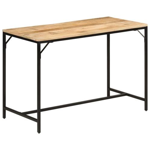 vidaXL Eettafel 110x55x75 cm massief ruw mangohout en ijzer, Huis en Inrichting, Tafels | Eettafels, Nieuw, Verzenden