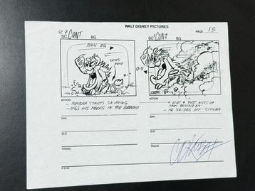 Walt Disney - Productieverhaalbladzijde, ondertekend door