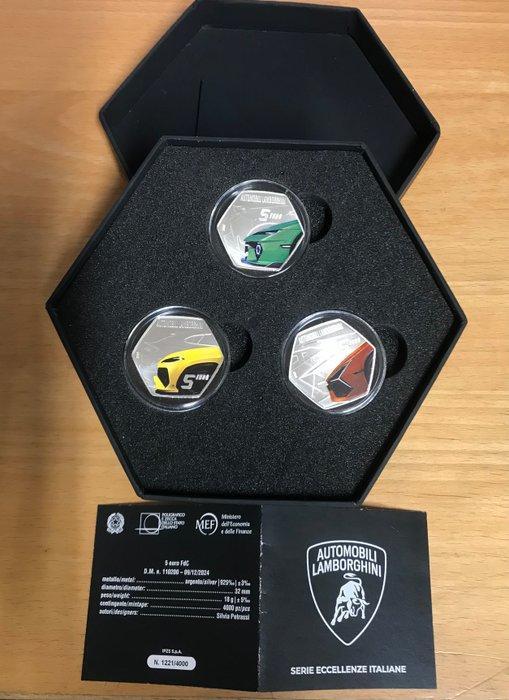 Italië. 5 Euro 2025 Lamborghini - Trittico (Zonder, Postzegels en Munten, Munten | Europa | Euromunten