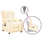 vidaXL Sta-op-massagestoel kunstleer crèmekleurig, Verzenden