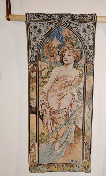 Arazzo Alfons Mucha  DE OCHTEND - Art Nouveau - Textiel -, Antiek en Kunst, Kunst | Designobjecten