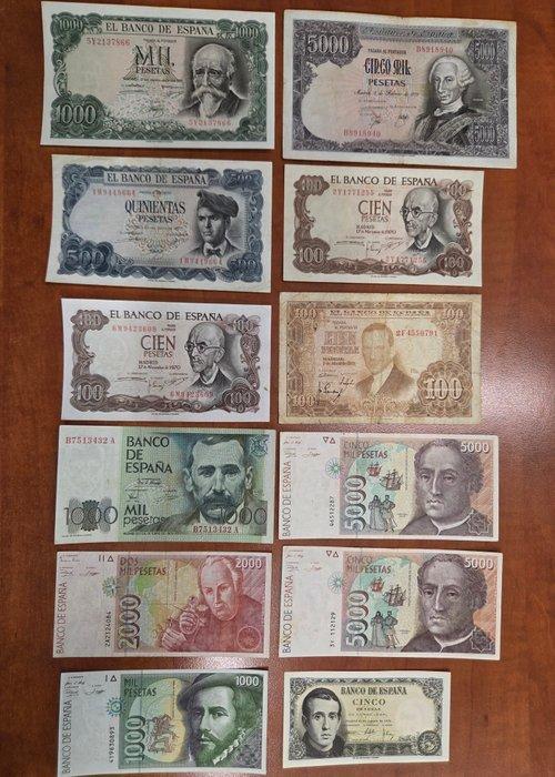 Spanje. - 30 banknotes - various dates (Zonder minimumprijs), Postzegels en Munten, Bankbiljetten | Europa | Niet-Eurobiljetten