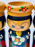 Set van 4 Japanse kokeshi eierdopjes - Hout - Japan -, Antiek en Kunst