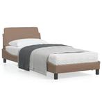 vidaXL Cadre de lit avec tête de lit Cappuccino 90x190, Maison & Meubles, Neuf, Verzenden