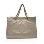 Chanel - Vintage Beige Quilted Leather GST 1997 Grand