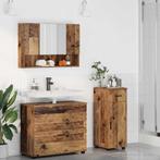 vidaXL Badkamermeubel Set 3 pcs Oud Hout Samengesteld Hout, Huis en Inrichting, Badkamer | Badkamermeubels, Verzenden, Nieuw