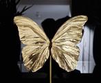Echte vlinder 23kt goud verguld onder koepel Taxidermie, Verzamelen, Dierenverzamelingen, Nieuw