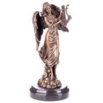 Figure - Bronzefigur Engel mit Lyra 30CM - Bronze