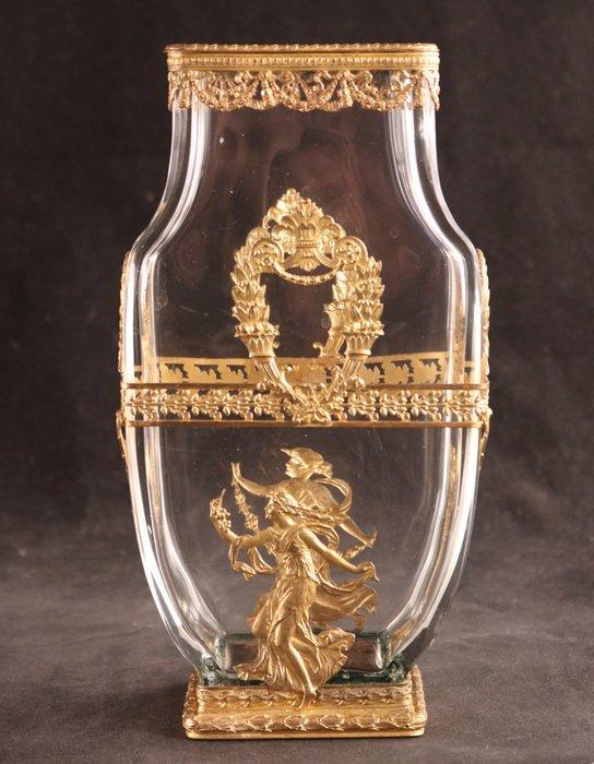 Empire - Vaas - Kristal, Verguld brons, Antiek en Kunst, Antiek | Meubels | Stoelen en Sofa's