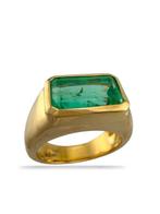 Bague - 18 carats Or jaune, Bague vintage en or jaune 18, Handtassen en Accessoires, Ringen, Nieuw