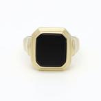 Ring - 8 karaat Geel goud Onyx