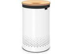 Brabantia Wasmand - met Deksel - 60 l - White / Kurken, Verzenden, Zo goed als nieuw