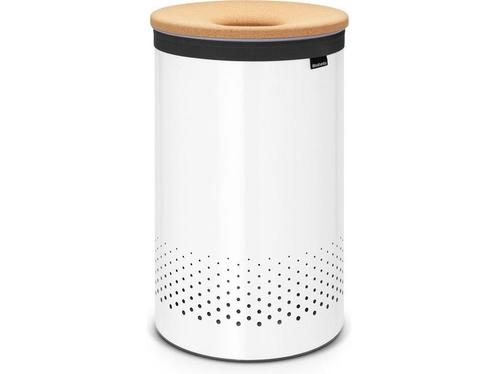Brabantia Wasmand - met Deksel - 60 l - White / Kurken, Huis en Inrichting, Woonaccessoires | Overige, Zo goed als nieuw, Verzenden