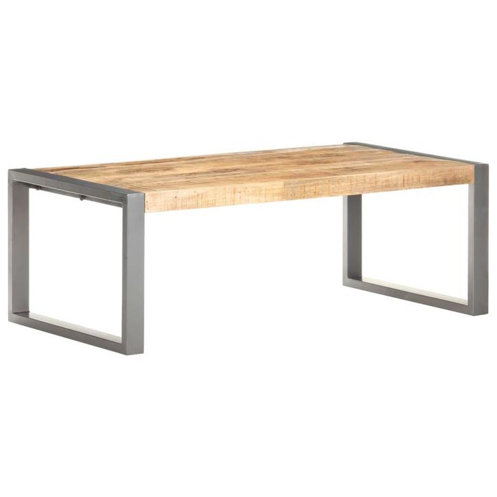 vidaXL Salontafel 110x60x40 cm ruw mangohout, Huis en Inrichting, Tafels | Salontafels, Nieuw, Verzenden