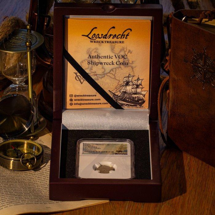 Spanje. Felipe V. 1/2 Real 1700-1719 - Shipwreck Loosdrecht, Postzegels en Munten, Munten | Europa | Niet-Euromunten