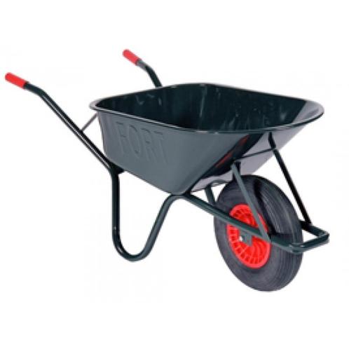 Kruiwagen gelakt 85liter bouw ronde neus met stalen velg en, Tuin en Terras, Kruiwagens