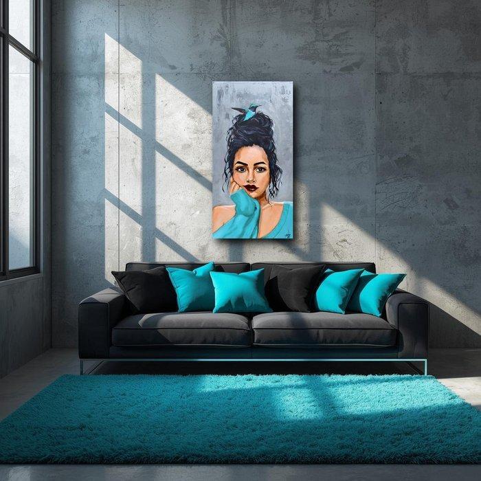 Carolina Alonso - **Vogelnest**, Antiek en Kunst, Kunst | Schilderijen | Modern