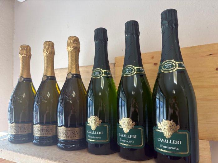 2016 x3 Cavalleri, Saten & 2018 x3 La Montina Brut -, Verzamelen, Wijnen