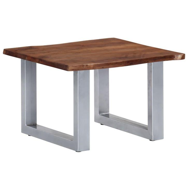 Salontafel Acacia 60x60 - Retour Deal - Natuurlijke Look!, Huis en Inrichting, Tafels | Salontafels, 50 tot 100 cm, Vierkant, Nieuw
