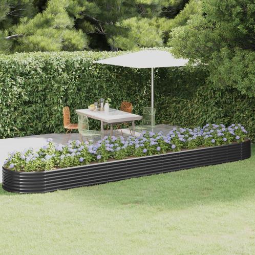 vidaXL Plantenbak 507x100x36 cm gepoedercoat staal, Tuin en Terras, Bloempotten, Nieuw, Verzenden