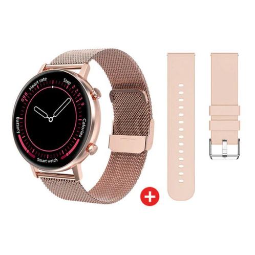 Smartwatch met Extra Bandje - Roestvrij Staal Mesh /, Handtassen en Accessoires, Smartwatches, Nieuw, Verzenden