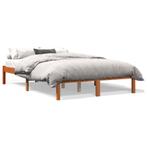 vidaXL Bed met matras massief grenenhout wasbruin 140x190 cm, Maison & Meubles, Verzenden