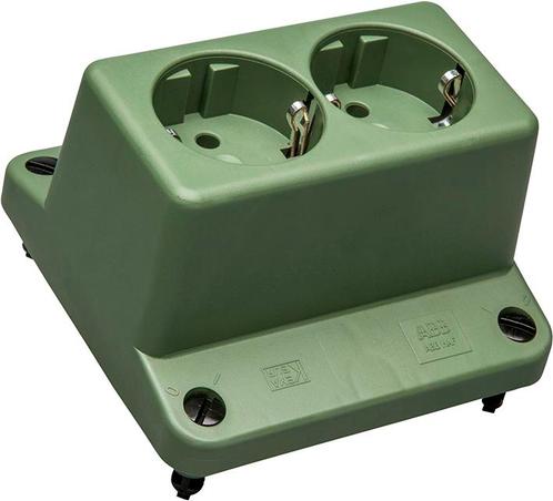 ABB 3640 Dubbele Schuko Socket Afdekking Groen Gerecycled -, Doe-het-zelf en Bouw, Elektriciteit en Kabels, Verzenden