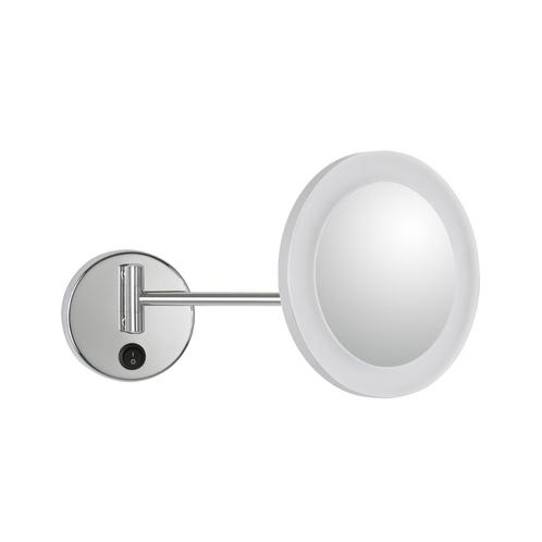 Scheerspiegel Zwenkbaar Met LED verlichting Ø 20cm Wandmodel, Doe-het-zelf en Bouw, Sanitair, Bad, Nieuw, Chroom, Ophalen of Verzenden