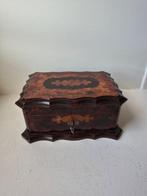 Boîte à bijoux - Ronce de noyer, Palissandre, Bois d’ébène, Antiquités & Art